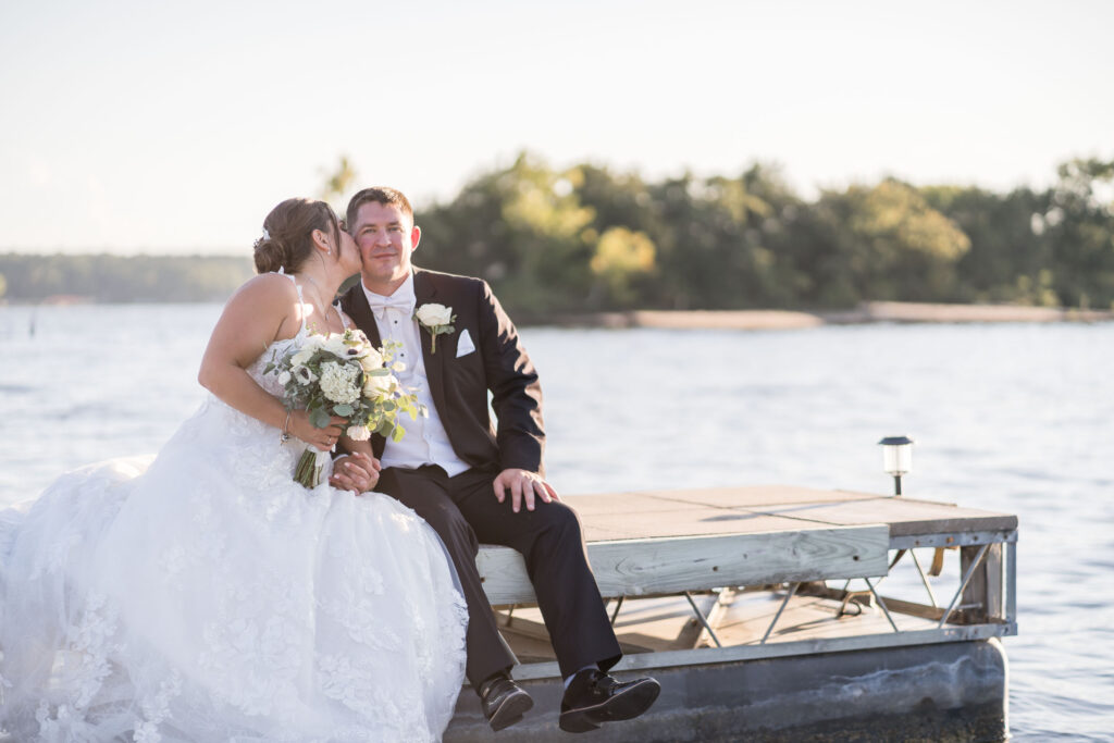 Lodge of Four Seasons wedding photo bride at Chateau Bouffemonte by Lake of the Ozarks wedding photographer The Bennetts
