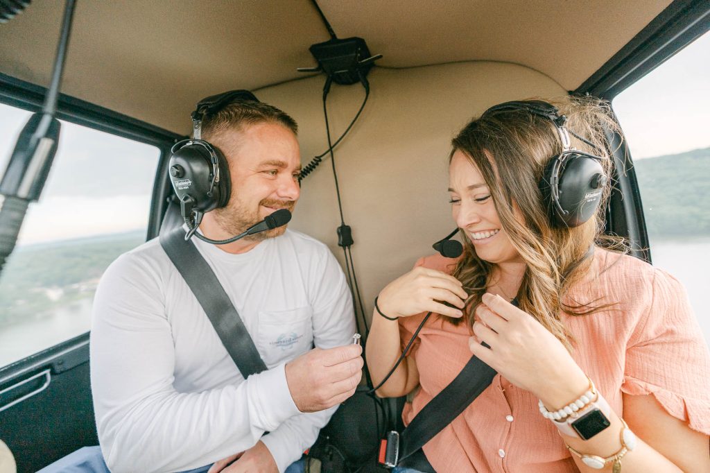 best place to propose at the Lake of the Ozarks helicopter tour