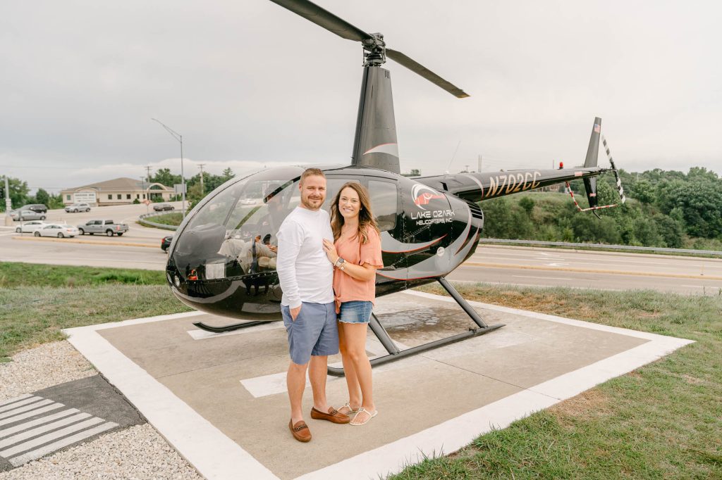 best place to propose at the Lake of the Ozarks helicopters inc