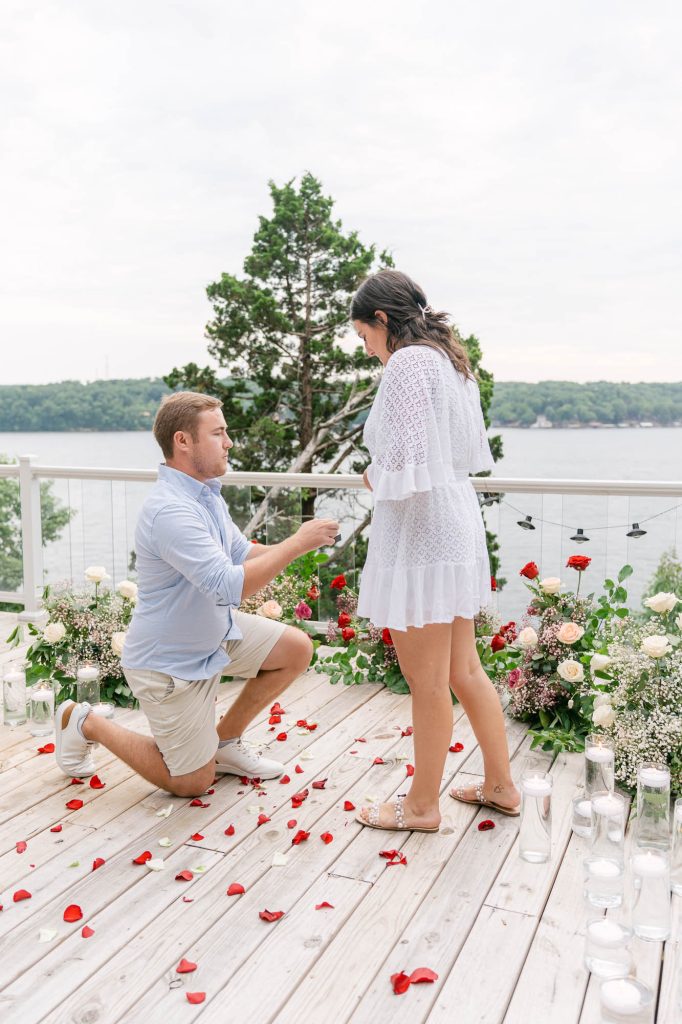 best place to propose at the Lake of the Ozarks lake house